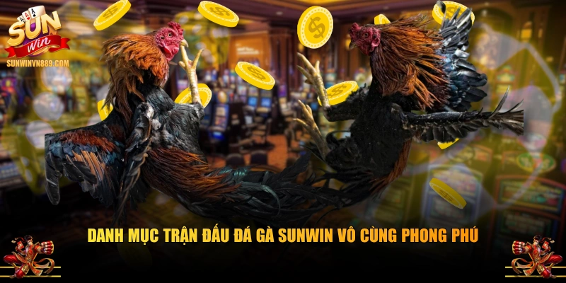 Danh mục trận đấu đá gà SUNWIN vô cùng phong phú
