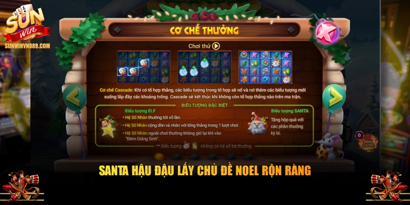 Santa hậu đậu lấy chủ đề Noel rộn ràng