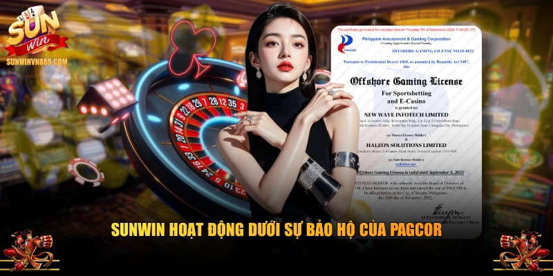 SUNWIN hoạt động dưới sự bảo hộ của PAGCOR