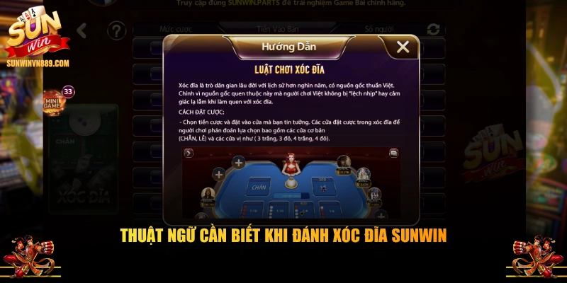 Thuật ngữ cần biết khi đánh Xóc Đĩa SUNWIN