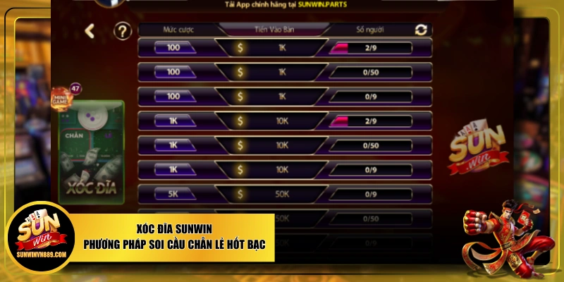 Xóc Đĩa SUNWIN - Phương Pháp Soi Cầu Chẵn Lẻ Hốt Bạc